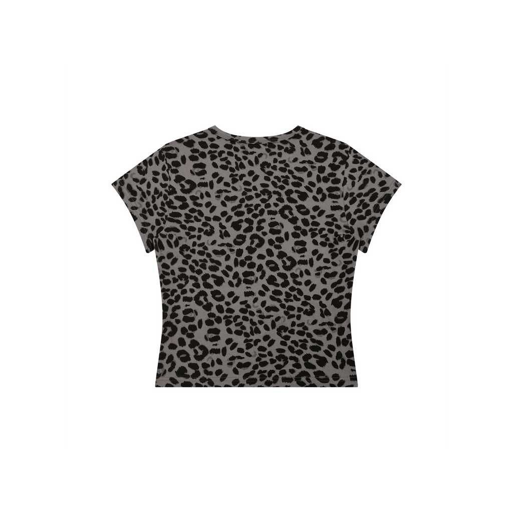 Women’s Leopard Print Crop T-Shirt