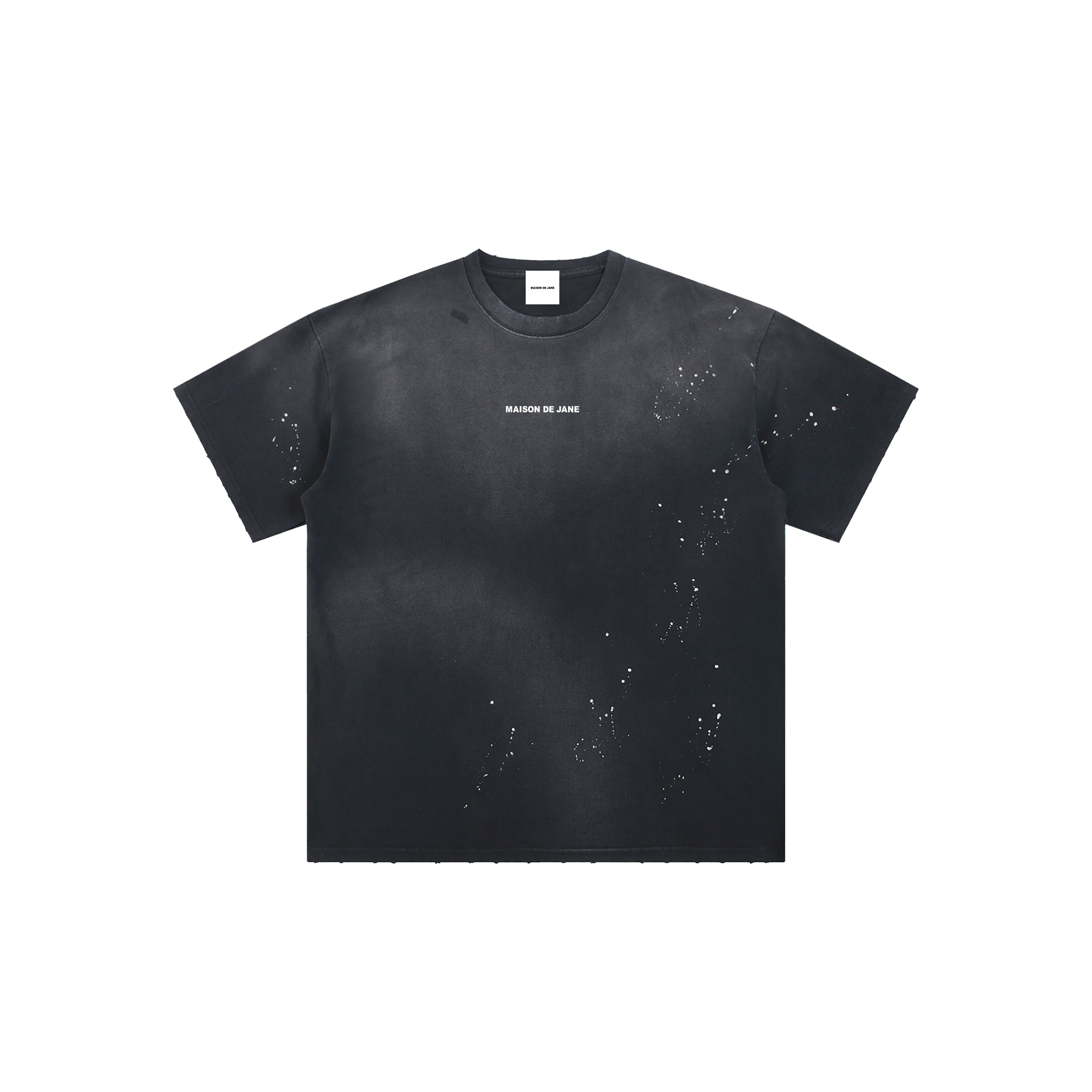 Hand-Frayed Sunfade Paint Splatter T-Shirt