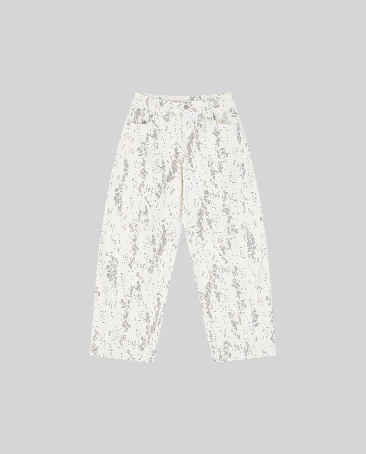 Women's Splatter Barrel Leg Jeans