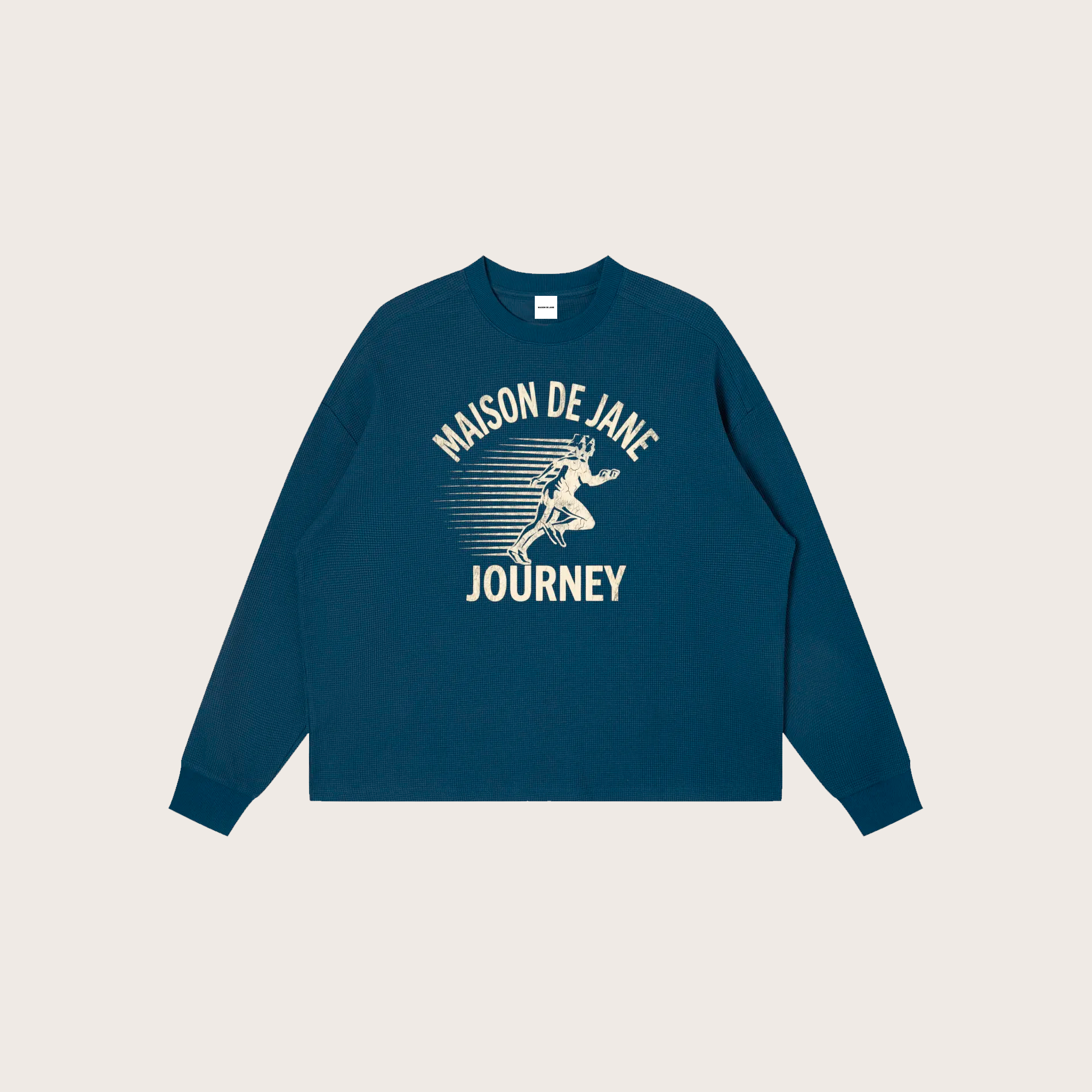 Vintage Waffle Knit - Blue