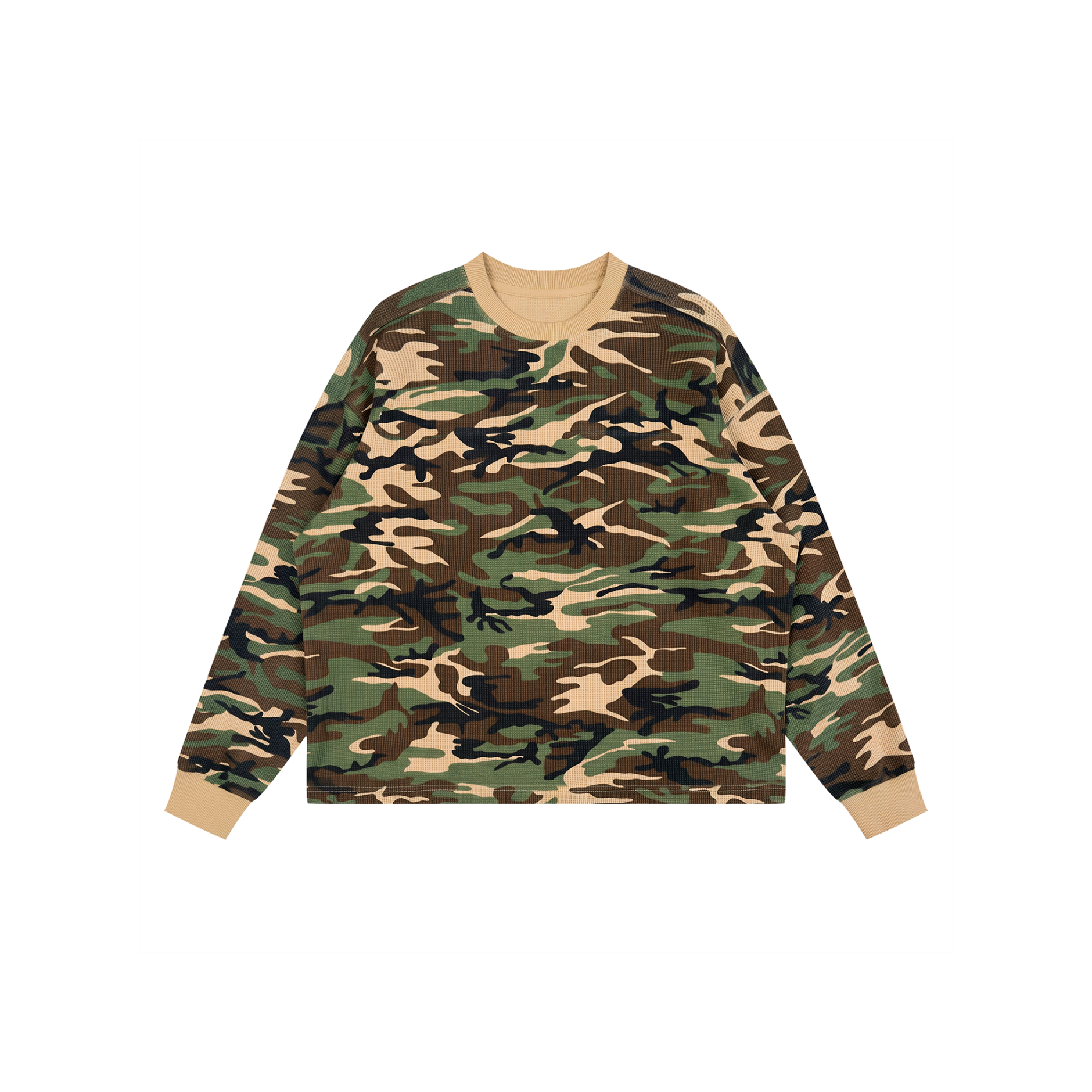 Waffle Boxy Long Sleeve T-Shirt