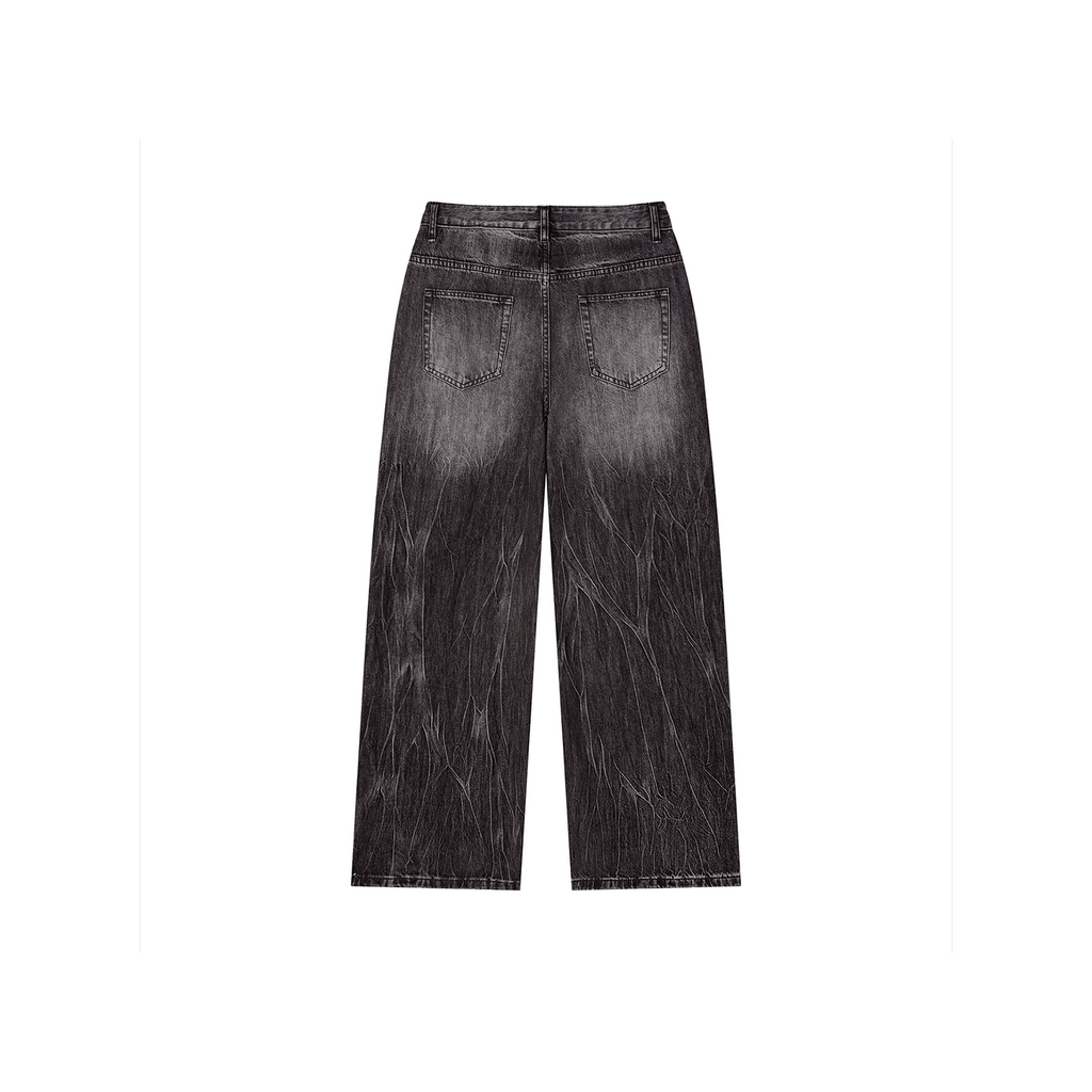 Vintage Wash Wide Leg Jeans