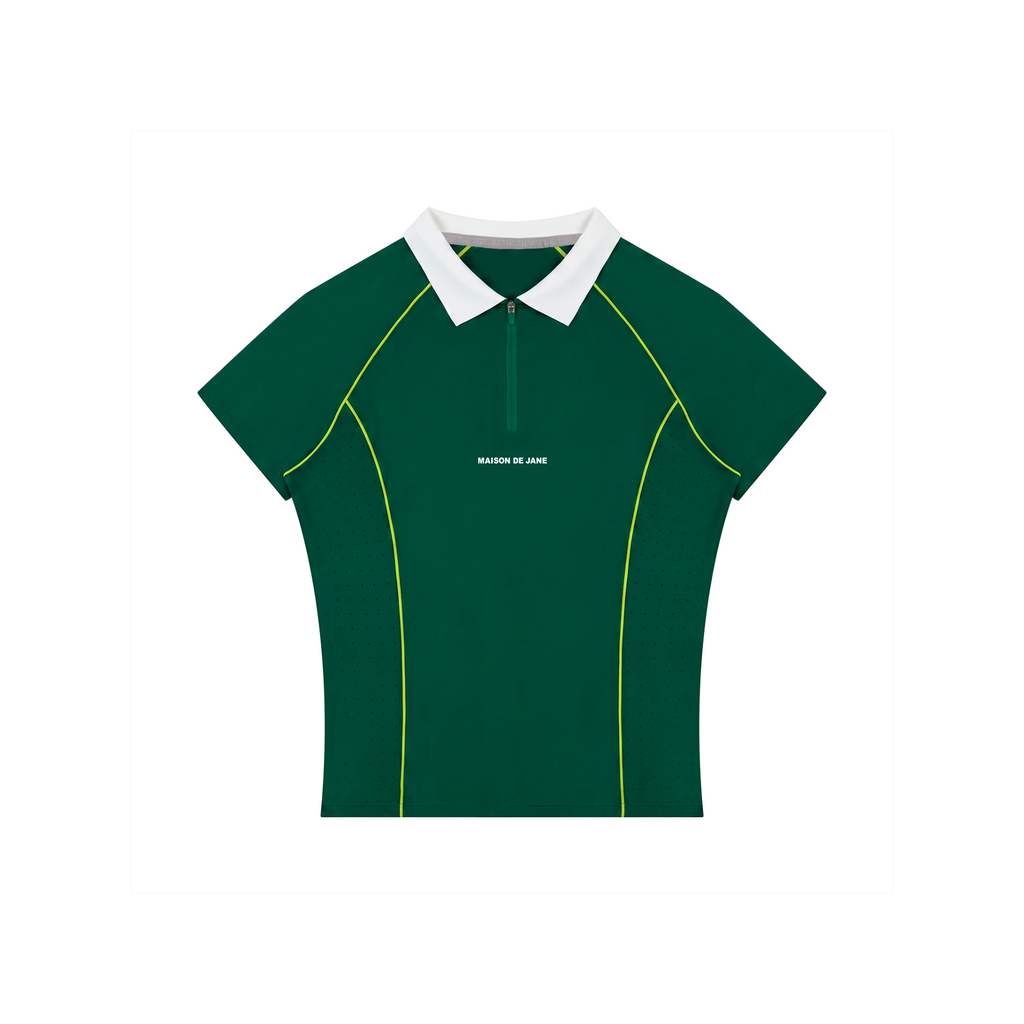 Women’s Slim Fit Quarter-Zip Polo Shirt