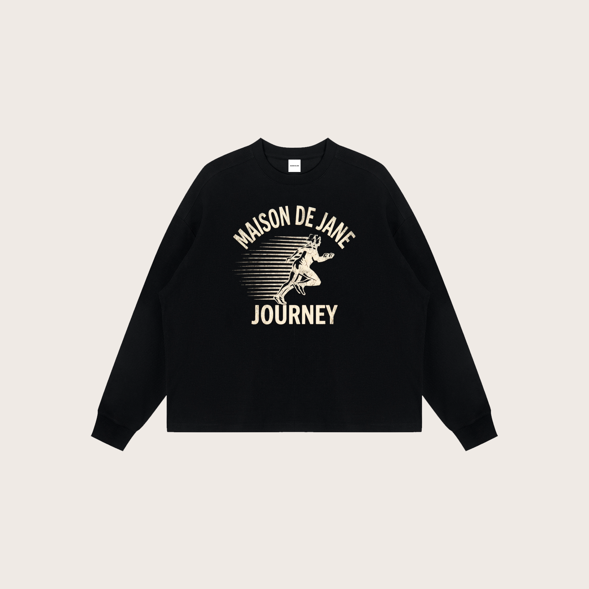 Vintage Waffle Knit - Black