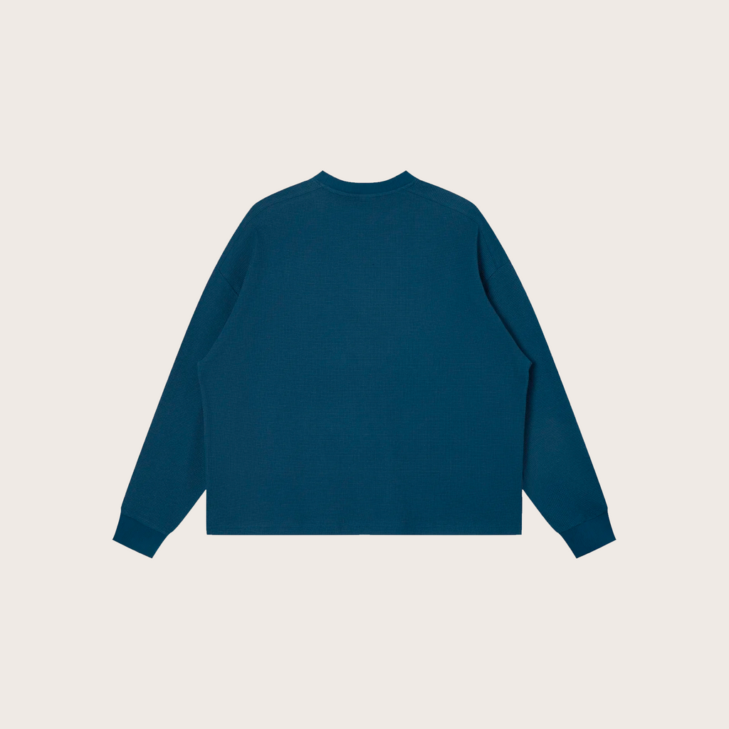 Vintage Waffle Knit - Blue