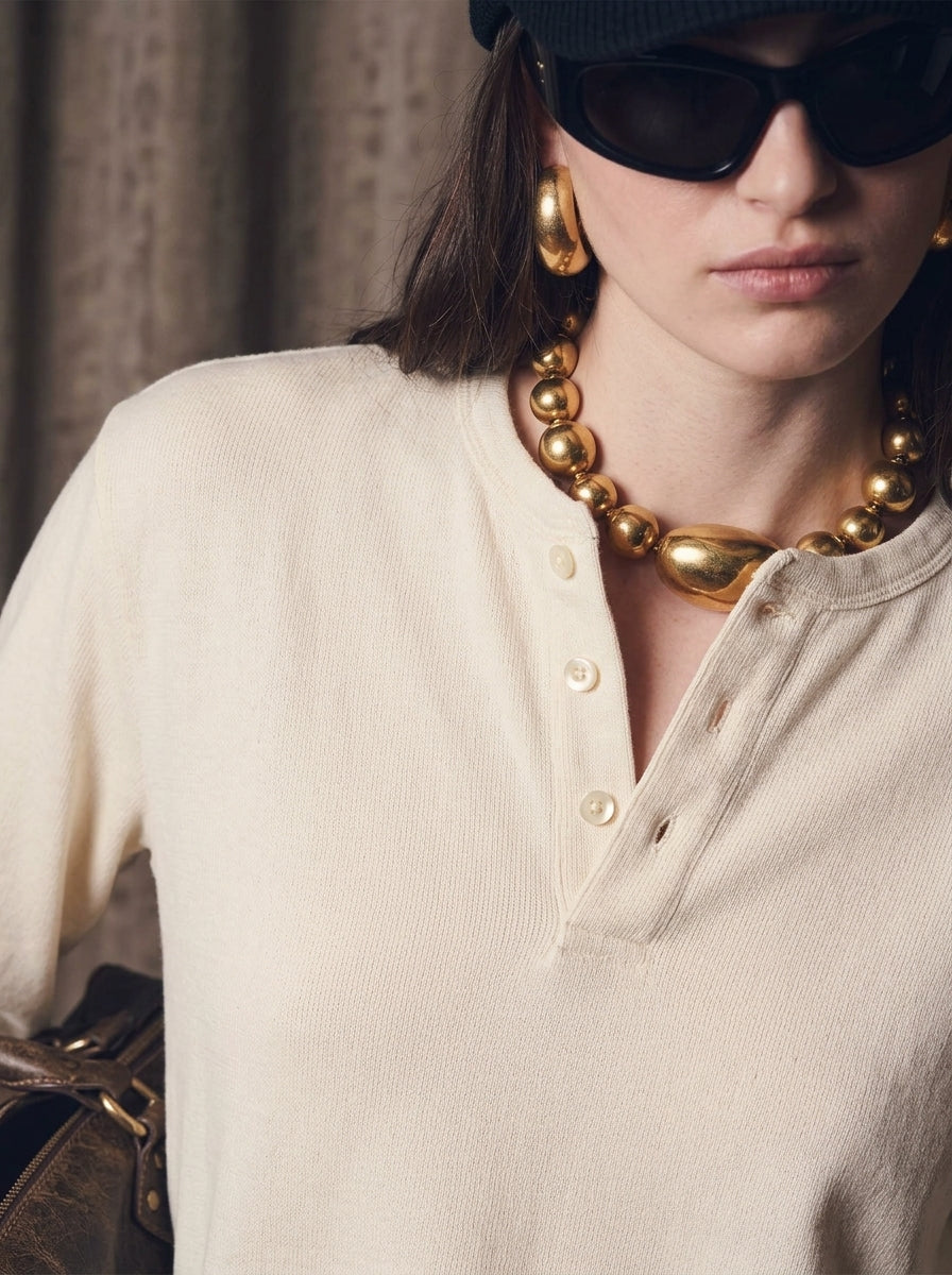 Long Sleeve Henley T-Shirt
