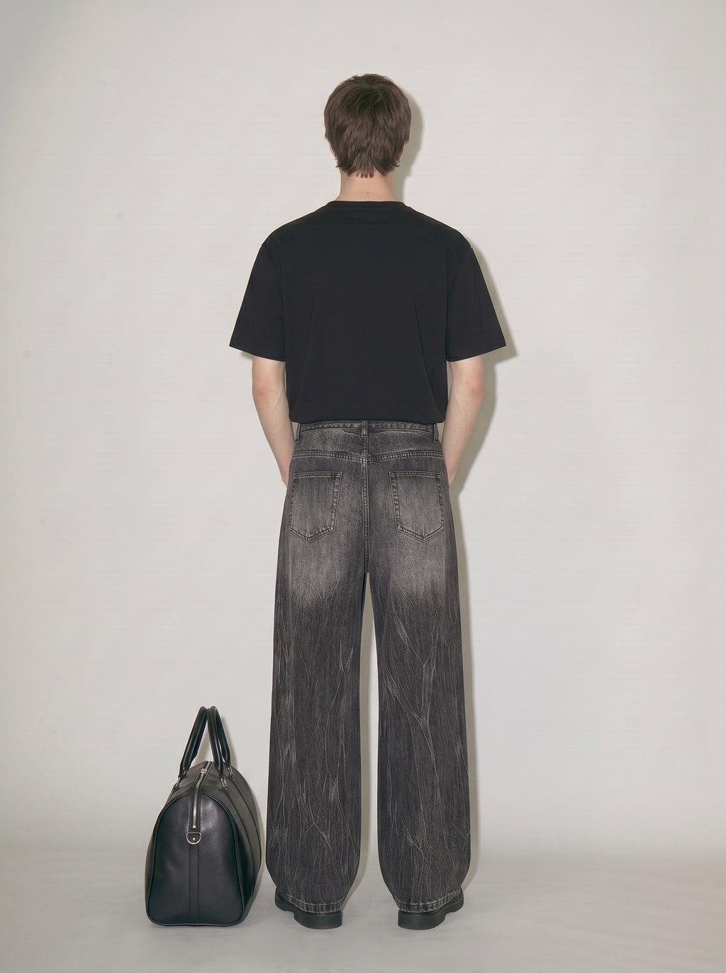Vintage Wash Wide Leg Jeans