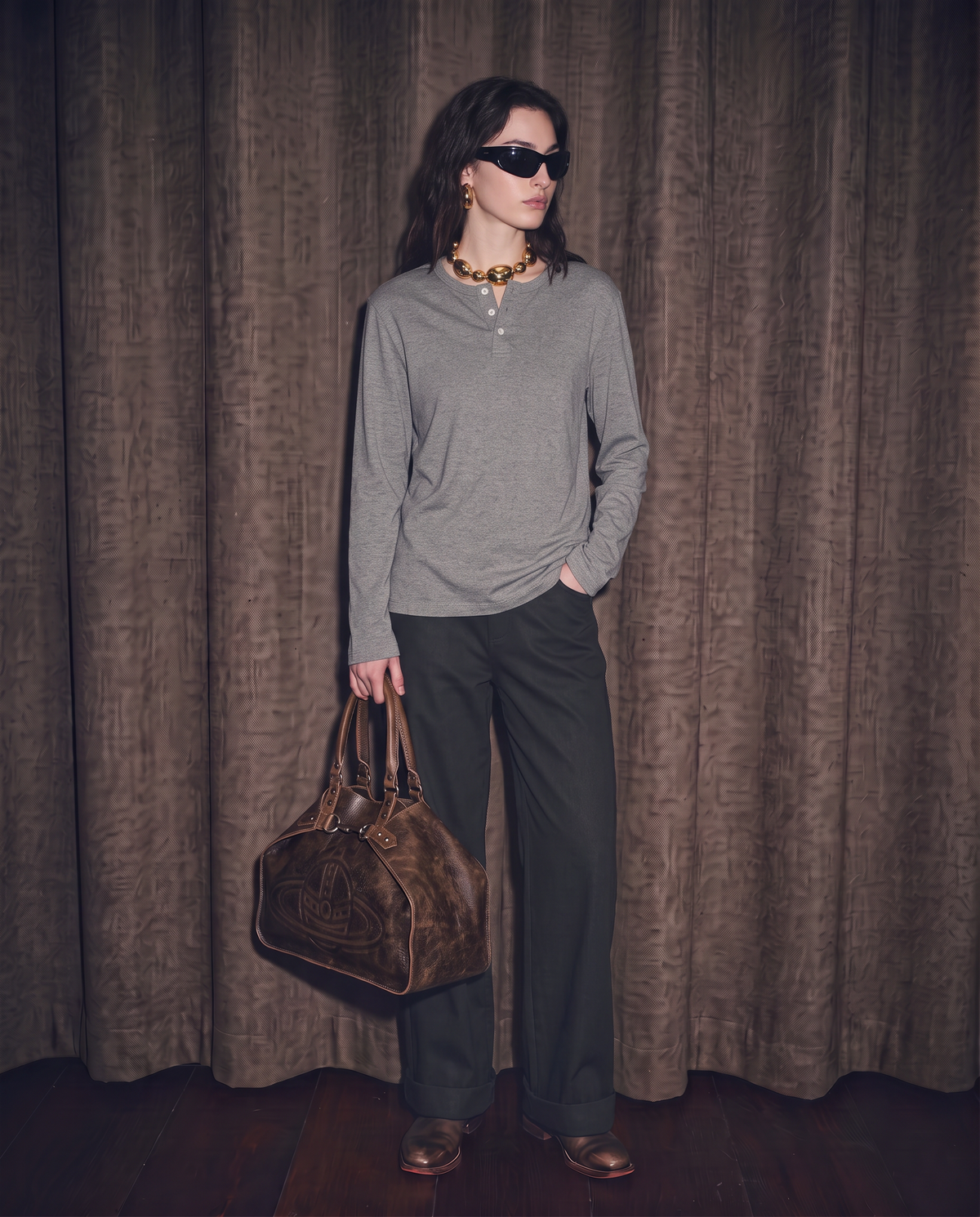 Long Sleeve Henley T-Shirt