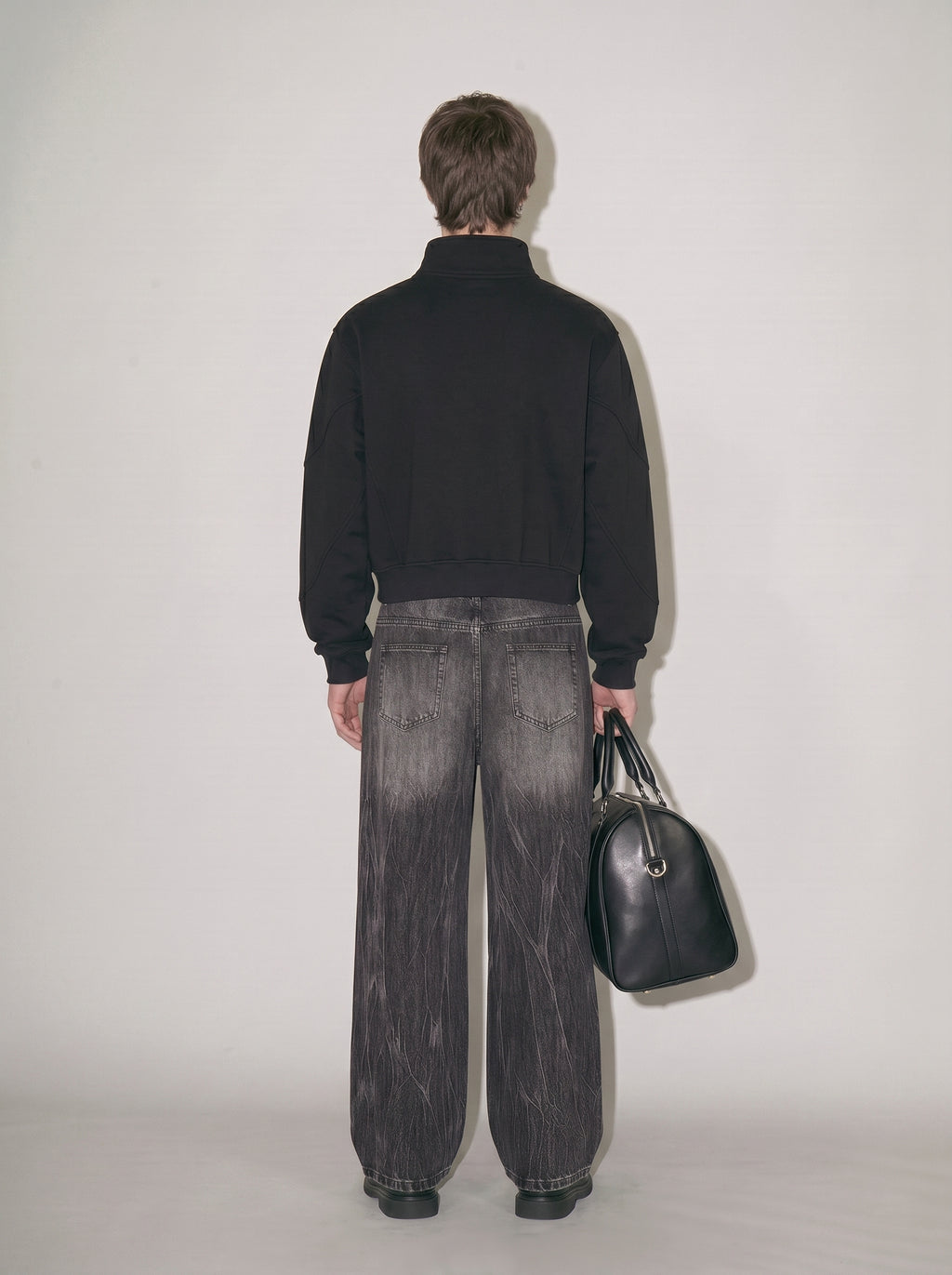Loose Fleece Quarter-Zip Sweatshirt