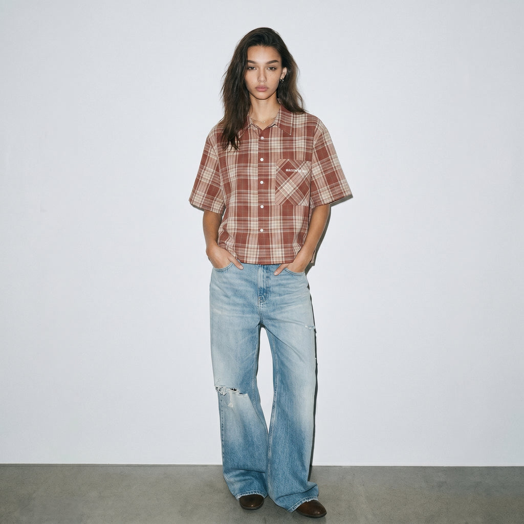 Plaid Short Sleeve Shirt