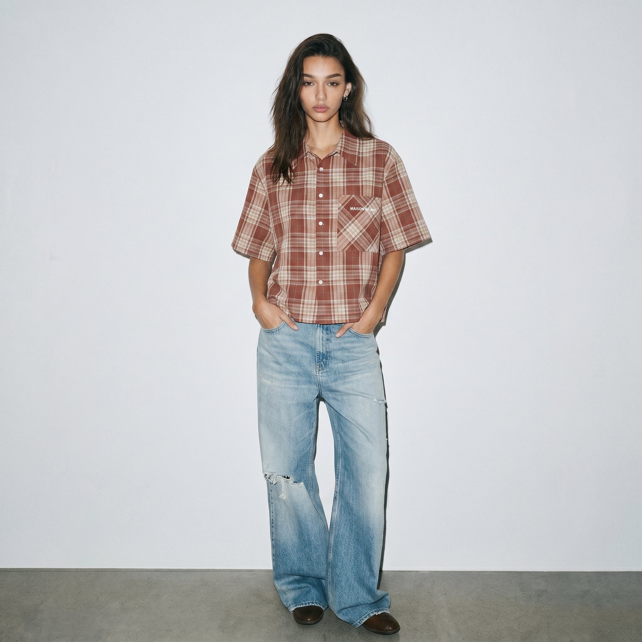 Plaid Short Sleeve Shirt