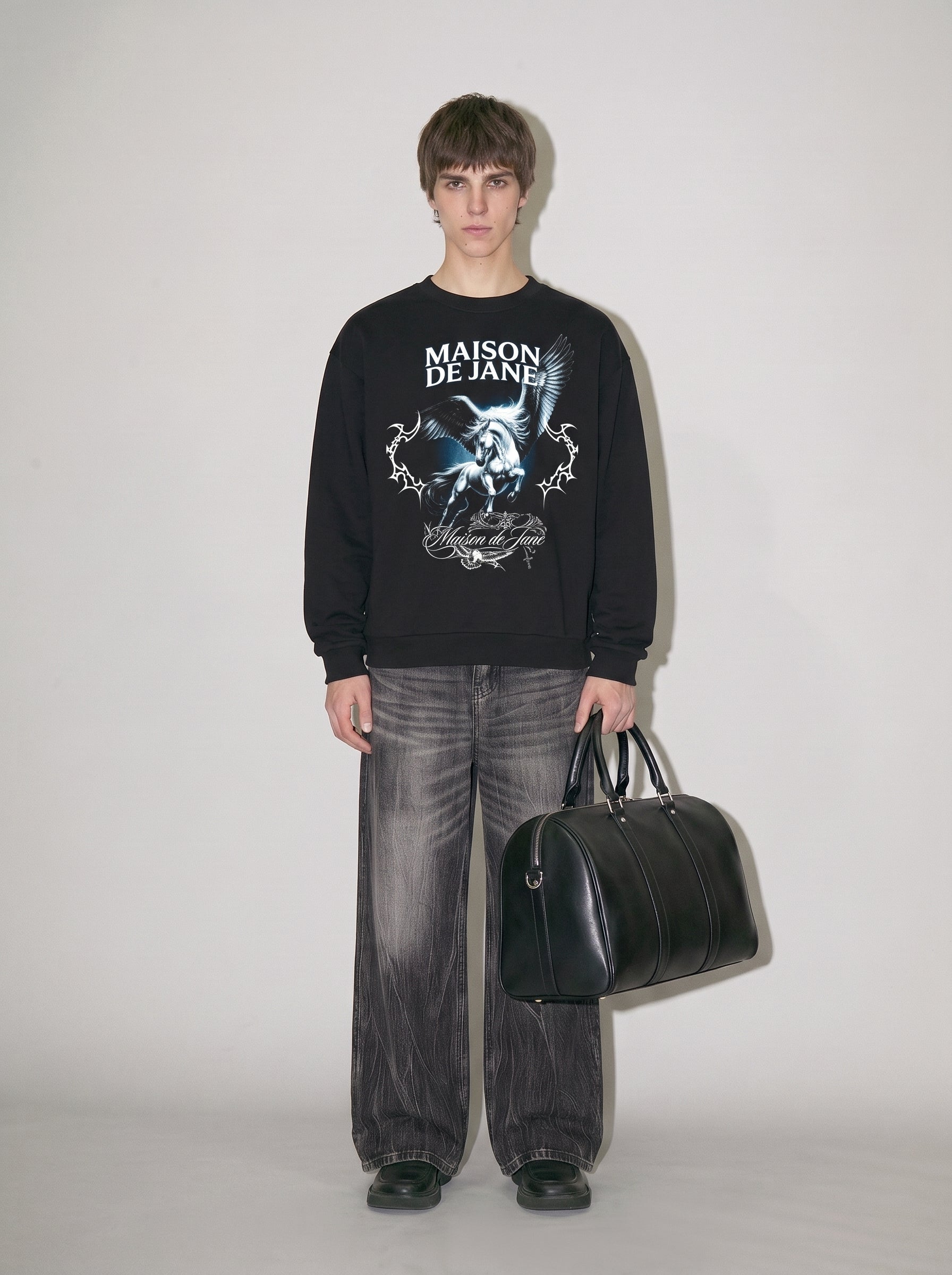 Boxy Fleece Crewneck Sweatshirt