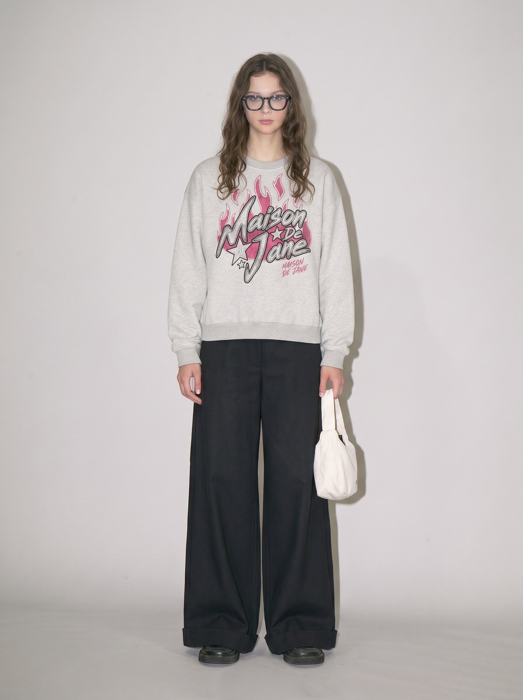Boxy Fleece Crewneck Sweatshirt