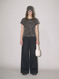 Women’s Leopard Print Crop T-Shirt