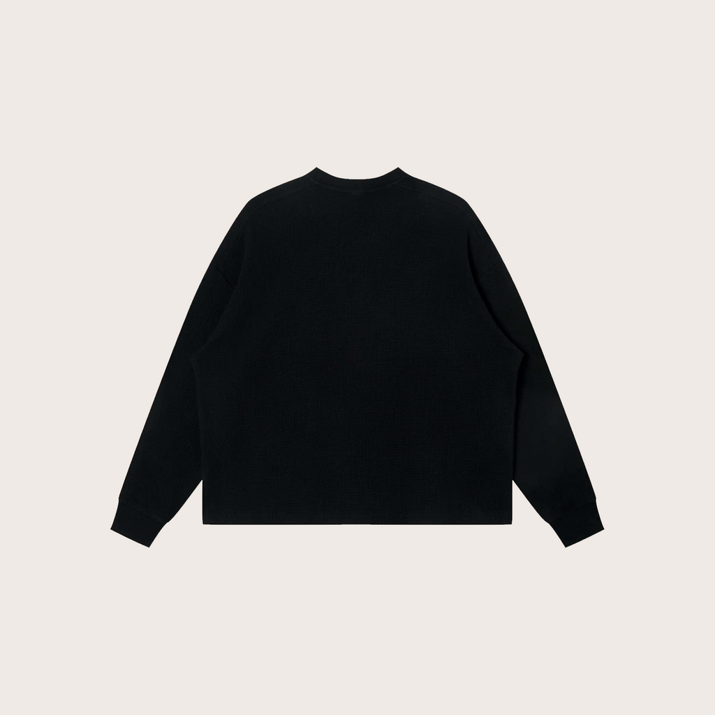 Vintage Waffle Knit - Black